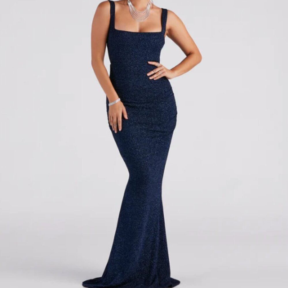 Navy Glitter Dress